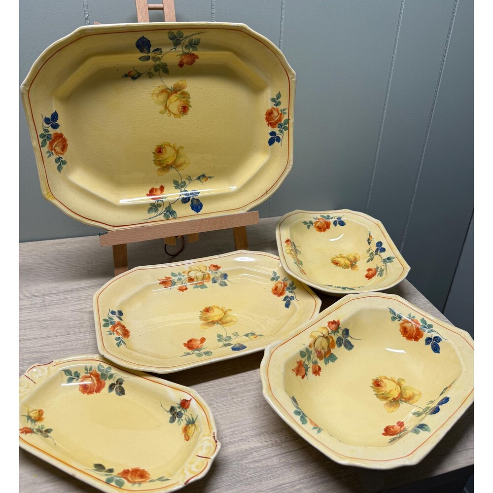1930s American Limoges Co Sebring Ohio Golden Glow China